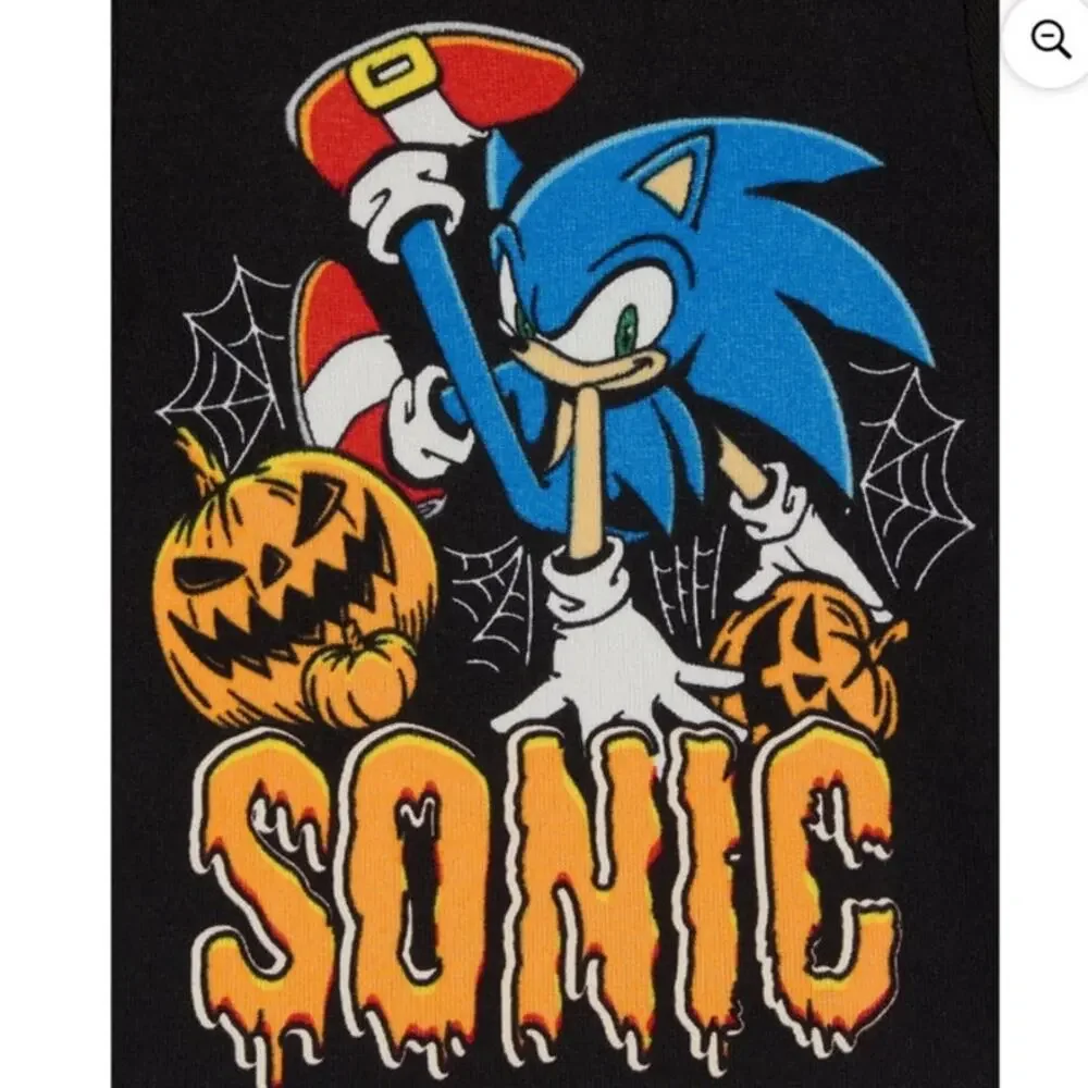 Sonic the Hedgehog Boys Halloween Snug Fit Long Sleeve Top Pajama Set Size 4 NEW